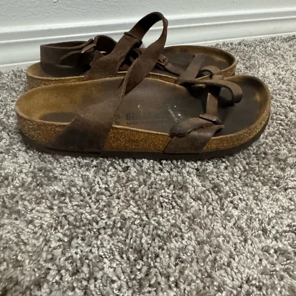 Birkenstock Women’s Yara Sandals – Oiled Leather, Habana Brown, Size 38 - Picture 6 of 8